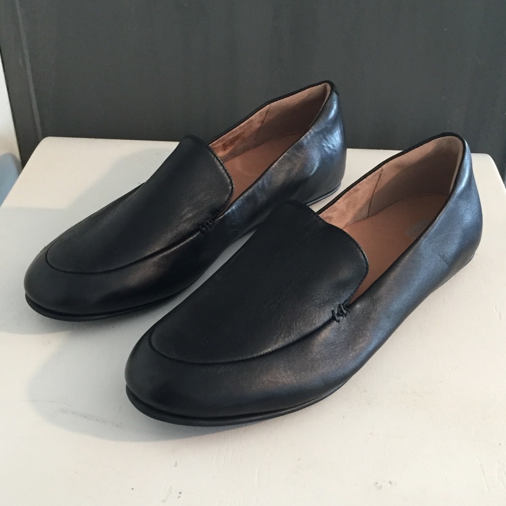 Fitflop Black Leather Loafers Soft Casual Shoes 9
